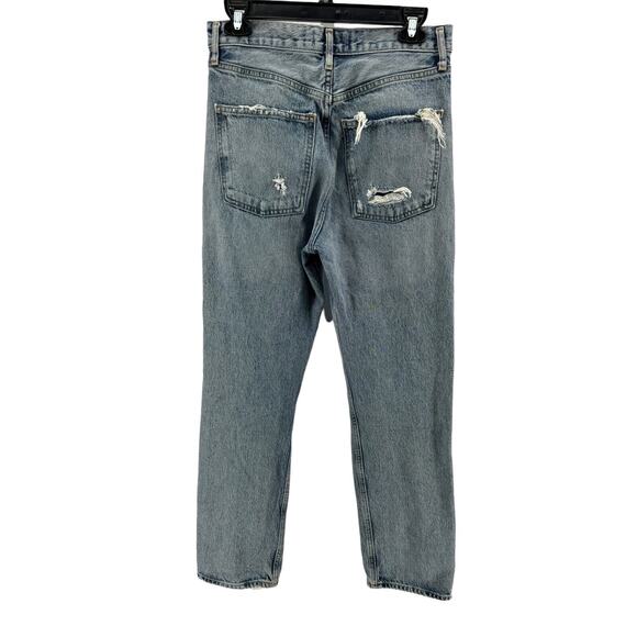 Agolde Women's Distressed 90s High Rise Straight Leg Jeans Size 25 - Picture 3 of 6